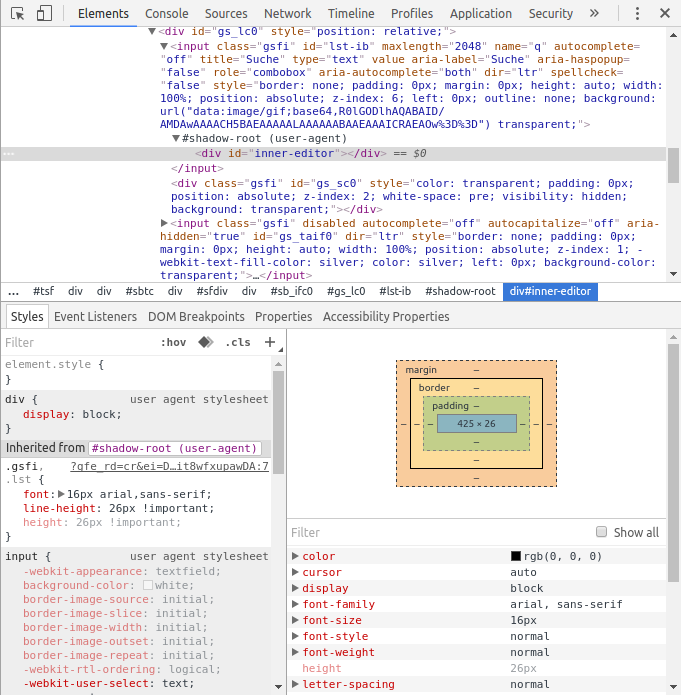 horizontal layout example